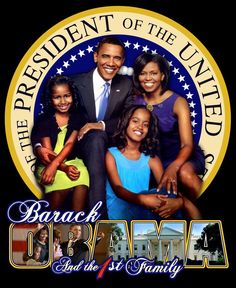  Barak Obama с семьей